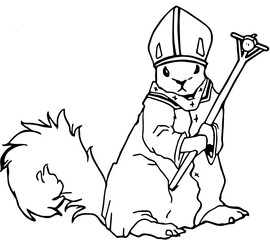 Squirrel Pope Line art