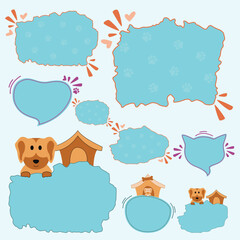 Blue Banner Shape for Pet.eps
