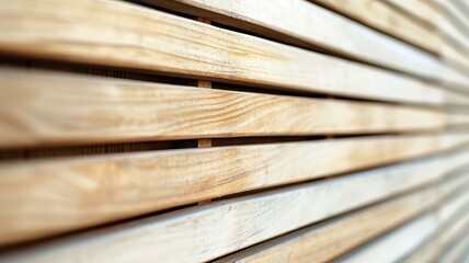 Fototapeta premium Wooden slats. Natural wood lath line arrange pattern texture background, AI Generative
