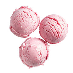 Three Scoops of Strawberry Ice Cream