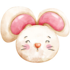 Cute bunny Easter watercolor 