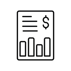 financial bag icon with white background vector stock illustration