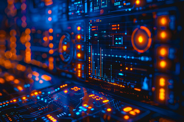 Diagram Scientific information futuristic and Technological Dashboard Map