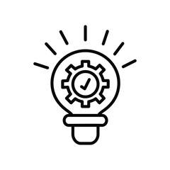 innovation or idea icon with white background vector stock illustration