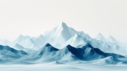 Peaks Redefined: Polygon Mountain Minimal Madness - obrazy, fototapety, plakaty