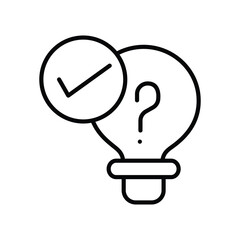 problem solving icon with white background vector stock illustration