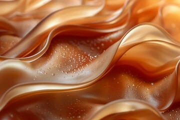 Glossy caramel tendrils reaching out, the touch of sweetness - obrazy, fototapety, plakaty