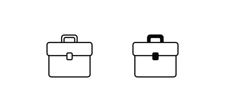 briefcase icon with white background vector stock illustration