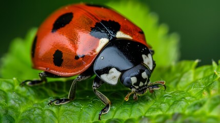Close-up of a ladybug AI generated illustration