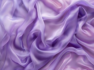 Fototapeta premium Flowing Lavender Satin Fabric with Elegant Textural Patterns
