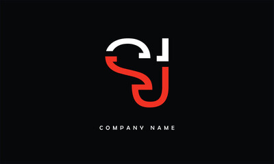 SJ, JS, S, J Abstract Letters Logo Monogram