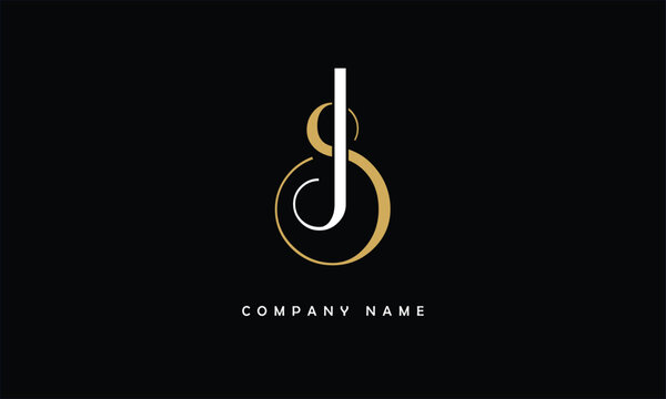 SJ, JS, S, J Abstract Letters Logo Monogram
