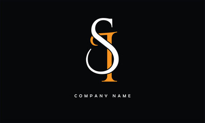 SI, IS, S,I Abstract Letters Logo Monogram