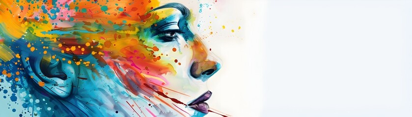 Vibrant Splash of Expressive Color and Texture for Creative