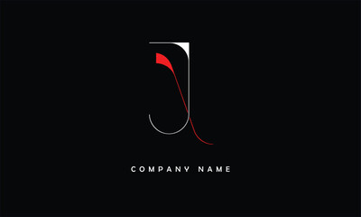 SJ, JS, S, J Abstract Letters Logo Monogram
