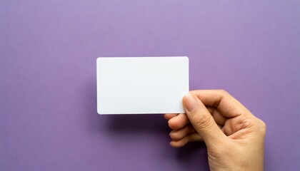 Fototapeta premium Business Card being Held by Hand - Mockup for Business Card - Personal Promotion for Business - Entrepreneurship