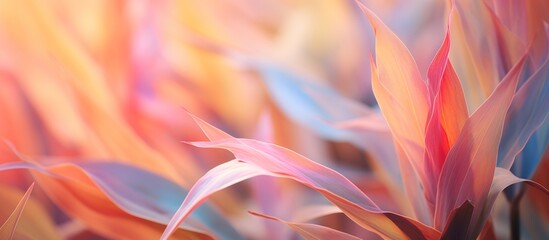 A close up of a vibrant peachcolored flower on a twig, with a blurred background showcasing tints...