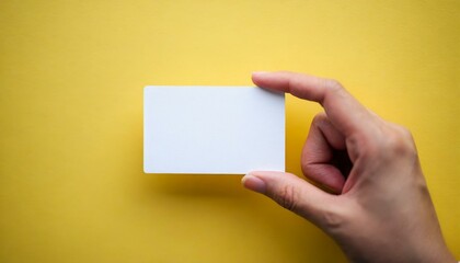 Obraz premium Business Card being Held by Hand - Mockup for Business Card - Personal Promotion for Business - Entrepreneurship