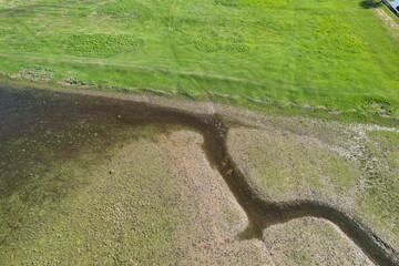 Fototapeta premium Aerial View of River Thames at Oxford City of England UK