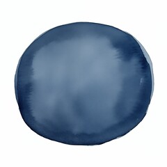 Deep Navy Blue oval watercolor paint brush stroke