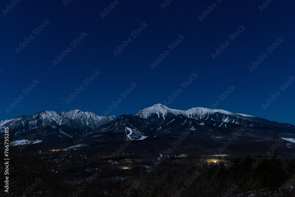 Sticker snow covered mountain