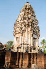 Stone castle which is Khmer style art in Thailand