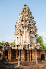 Stone castle which is Khmer style art in Thailand