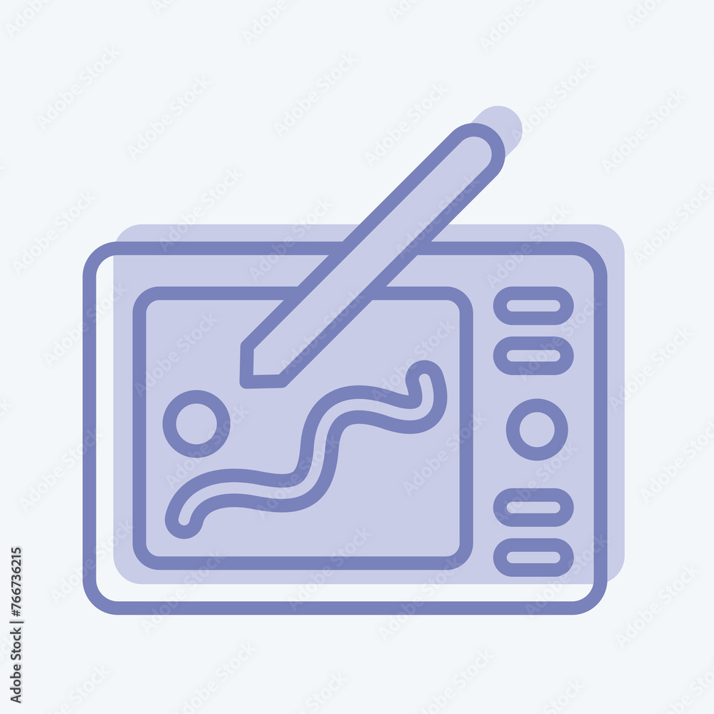 Fototapete icon design. suitable for branding symbol. two tone style. simple design editable. design template v