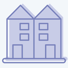 Icon Condo. suitable for education symbol. two tone style. simple design editable. design template vector. simple illustration