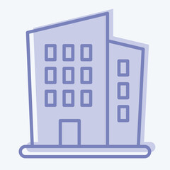 Icon New Building. suitable for education symbol. two tone style. simple design editable. design template vector. simple illustration