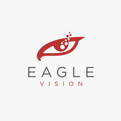 Eye and eagle vision logo icon vector template on white background
