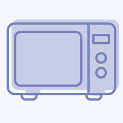 Icon Microwave. suitable for Kitchen Appliances symbol. two tone style. simple design editable. design template vector. simple illustration