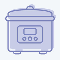 Icon Rice Cooker. suitable for Kitchen Appliances symbol. two tone style. simple design editable. design template vector. simple illustration
