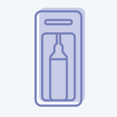 Icon Soda Machine. suitable for Kitchen Appliances symbol. two tone style. simple design editable. design template vector. simple illustration