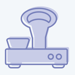 Icon Vintage Scales. suitable for education symbol. two tone style. simple design editable. design template vector. simple illustration