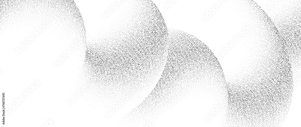 Poster grunge wavy sand grain texture. stippling curved gradient wave background. gritty noise dotwork wall
