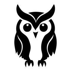 Owl logo silhouette