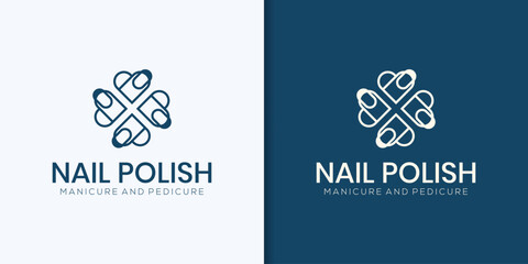 collection of Nail Salon Logo Template Design Vectors, Love emblems, Creative Symbols, Icons - obrazy, fototapety, plakaty