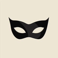 Mask superhero carnival or halloween vector icon. B