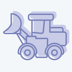 Icon Loader Truck. related to Construction Vehicles symbol. two tone style. simple design editable. simple illustration