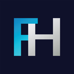 Fototapeta premium Unique FH letter logo Icon vector template.
