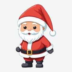 clipart cute little santa, vector isolated