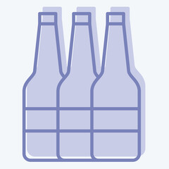 Icon Alcohol. related to Addiction Dictionary symbol. two tone style. simple design editable. simple illustration