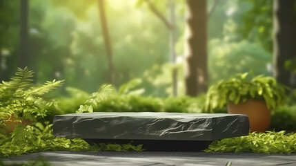 Podium on grass outdoors