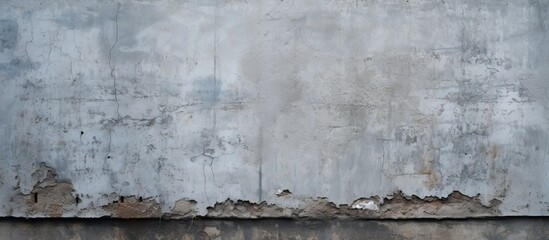 An aged concrete wall showing signs of decay with flaking paint, alongside a red fire hydrant