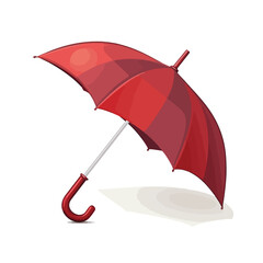 Red umbrella icon. cartoon vector illustration isol