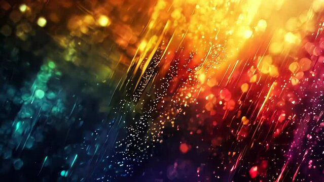 abstract colorful background with bokeh defocused lights and stars