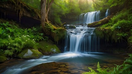 waterfall in the forest 