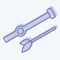 Icon Blowgun. related to American Indigenous symbol. two tone style. simple design editable. simple illustration