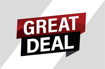 great deal poster banner graphic design icon logo sign symbol social media website coupon

